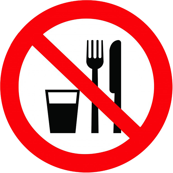 interdiction de manger ou de boire